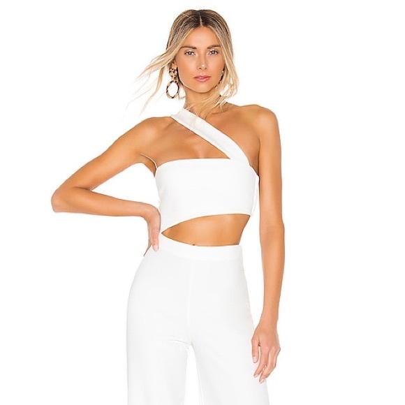 NWT House of Harlow 1960 x REVOLVE Fabien Jumpsuit in ivory - Picture 1 of 2